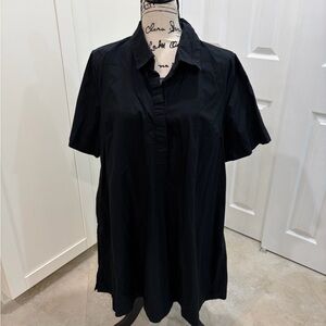 Old Navy Black Swing Shirt Dress w/pockets